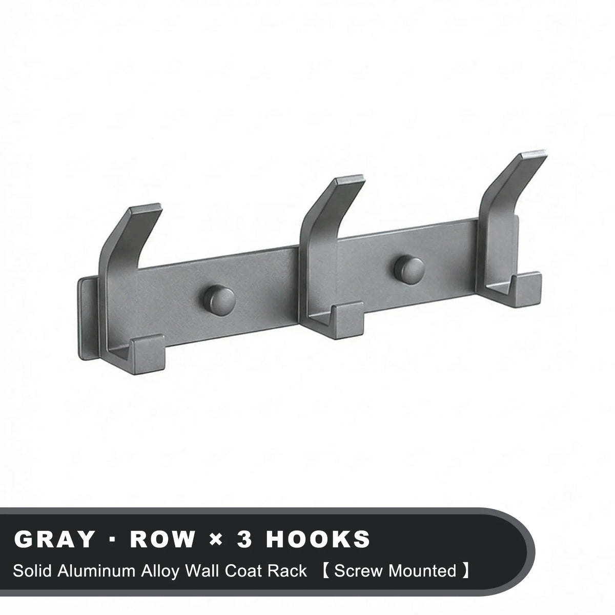 Modern Wall-Mounted Aluminium Hook Rack
