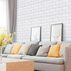 70cm × 10m Self-Adhesive 3D Brick Foam Wallpaper