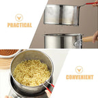 20cm Stainless Steel Deep Fryer Pot with Strainer Basket