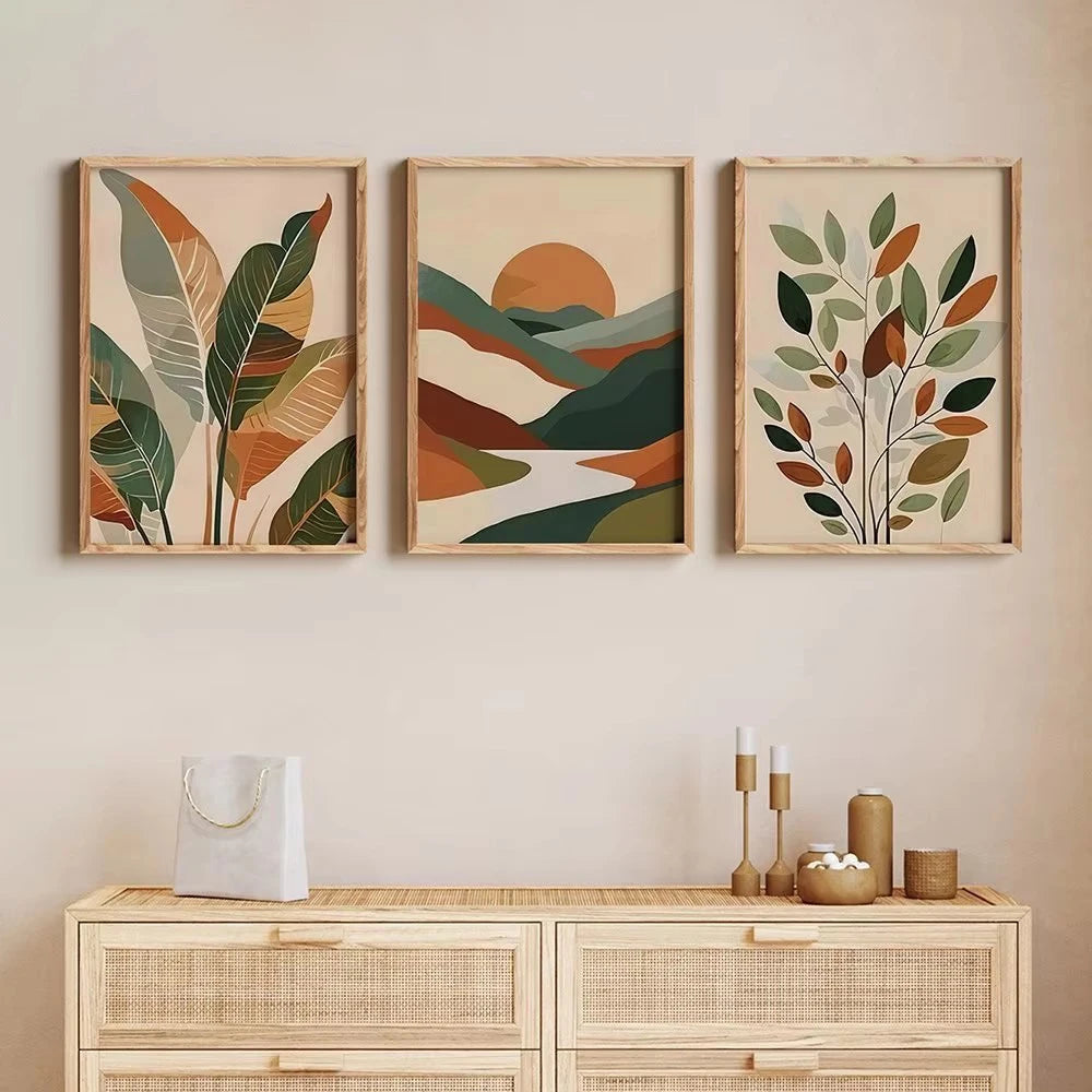 Retro Palm Tree Canvas Wall Art