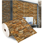 70cm × 10m Self-Adhesive 3D Brick Foam Wallpaper