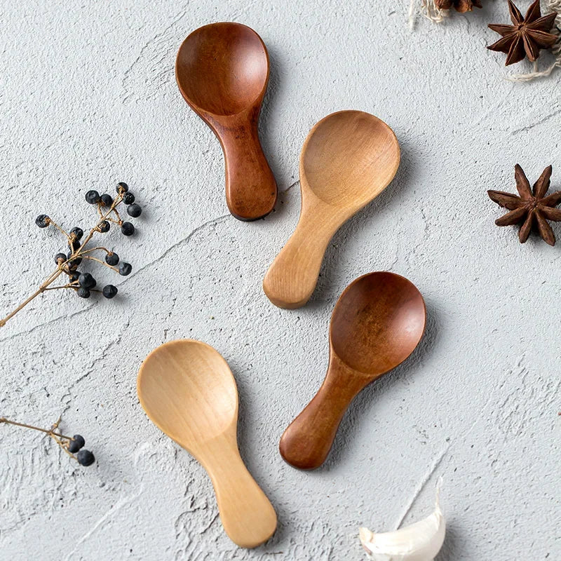 4-Piece Mini Wooden Kitchen Spoon Set