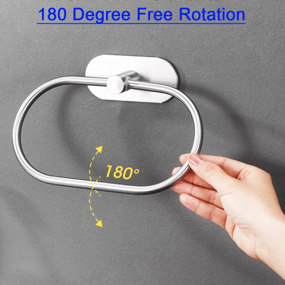 Stainless Steel Self-Adhesive Towel Ring